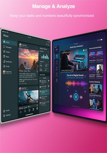 Double Split iPad screenshot template with two iPad screens paired side by side.