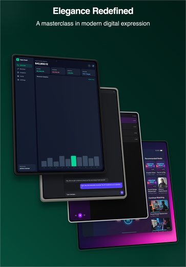 Perspective Float iPad screenshot template with a single floating iPad mockup and depth shadow.